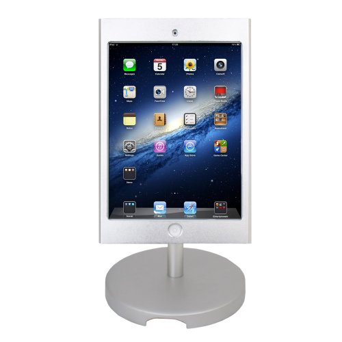 ANGEL POS 1521040 iPad Mini POS Kiosk Stand Enclosure with Security Lock and Key Desktop Anti Theft Projector Accessory