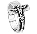 SUNSCSC Vintage Stainless Steel Jesus Cross Band Crucifix Ring