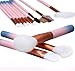 Elisel Makeup Brush Sets 12 Pcs Makeup Brushes Travel makeup brush set Eye shadow brush, foundation brush, blush brush and other cosmetic tools(Pink-Blue)