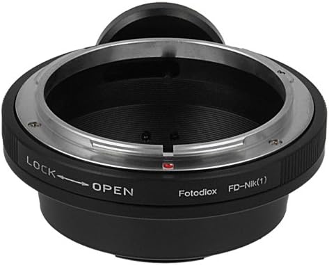 Fotodiox Lens Mount Adapter, Canon FD Lens to Nikon 1-Series Camera, fits Nikon V1, J1 Mirrorless Cameras, fits Original FD lens and New FD lenses