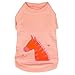 Blueberry Pet Henry The Zebra Cotton Dog T Shirt in Light Apricot, Back Length 12