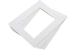 Picture Mats, 25pcs Matte 10inch Picture Mats for Pre-Cut Boards Kit Bevel Cut Display Photo Frame Board Frame Mattes for Art