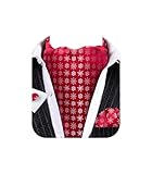Barry.Wang Mens Christmas Cravat Tie Set Red White