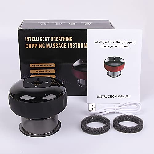 AIHAOYU Smart Cupping Therapy Set,Upgrade Cellulite Remover Massager,Rechargeable 4 in 1 Vacuum Therapy Machine for Pain Relief, Electric Gua Sha Cupping Massage Tool (12 Level-Black)