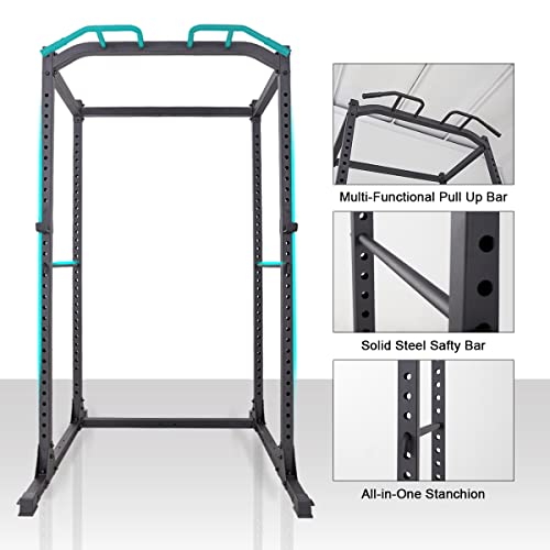 papababe Power Cage, Squat Rack with Cable Crossover Machine Power Rack