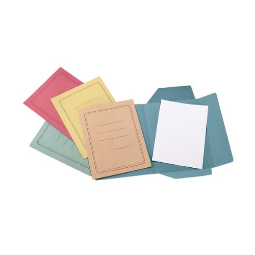 Folder 3 Flaps with Paper Print Manilla 200 Gr - 25x33 cm Pack 50 Pieces Blue