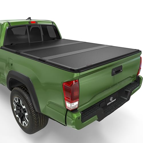 YITAMOTOR FRP Hard Tri-Fold Truck Bed Tonneau Cover Compatible with 2016-2023 T…