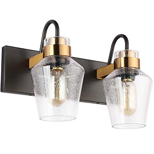 PRESDE Vintage Bathroom Vanity 2 Light Fixtures Over Mirror Wall Sconce