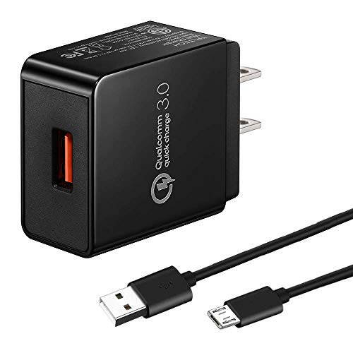 Quick 3.0 Charger AC Adapter Compatible Samsung Galaxy J8 J7 J6 J6+,J5 J4 J4+ J3/J2 J1/Prime/Pro, J7 Sky Pro,2018 2017 2016, S6 S7/Edge,LG Q6/K7,Nexus 6/5, Motorola Moto G5S Plus/G5/G4/E4, 5FT Cord