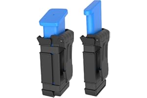 2 PCS Universal Ambidextrous 9mm Magazine Pouch for 9mm 10mm .40 .45 Single & Double Stack Magazines,Single OWB Mag Pouch for