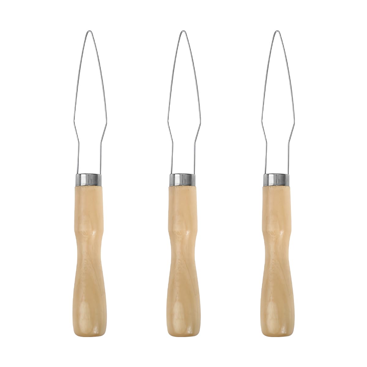 ZJIVQO 3pcs Button Hook Button Hook Helper Grips Button Hook Wooden Handle Button Assist Device Wire Loop Pull Through Aids for Men Women Elderly Old Man