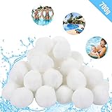 Tolaccea Filter Balls 700g ersetzen 25 kg Filtersand, Filterbälle für Pool Sandf