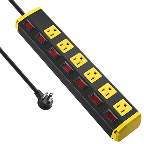 6 Outlets Power Strip Individual switches,Power Strip Surge Protector