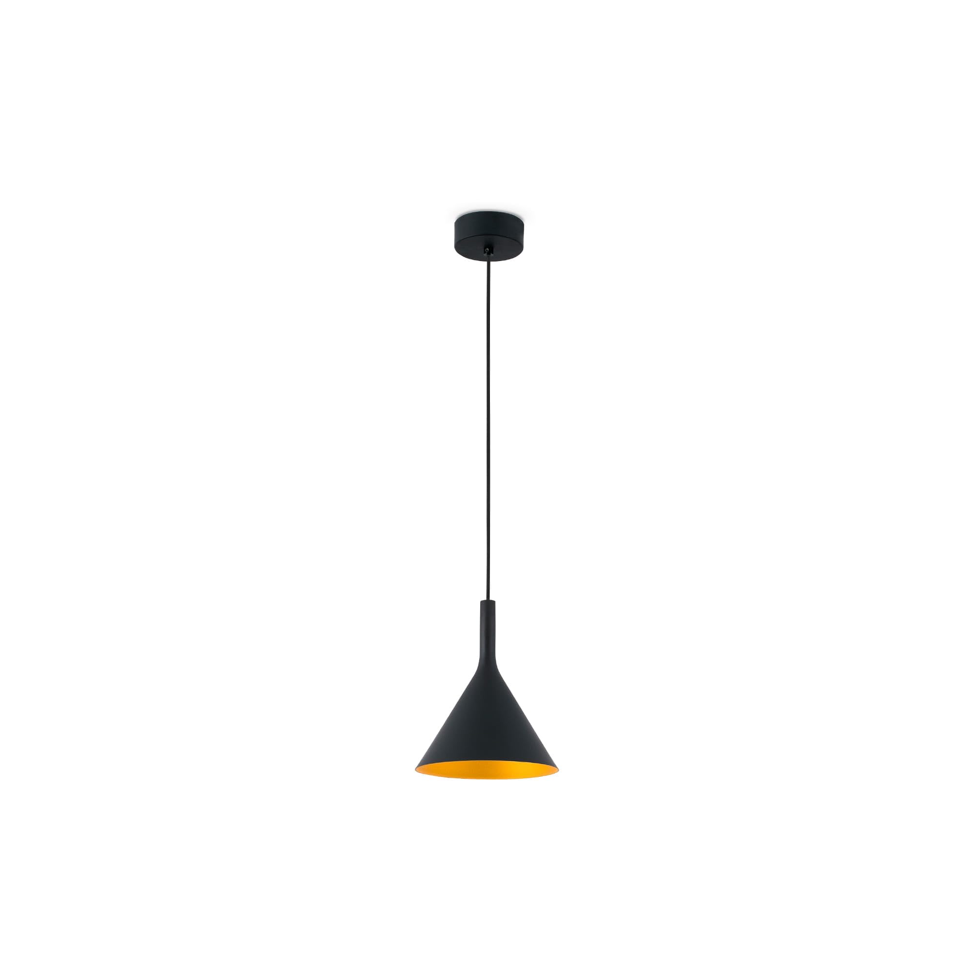 FARO BARCELONA 64160 – PAM Pendant Lamp (Bulb Included) LED, 11 W, Aluminium, Black