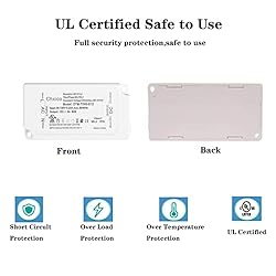 CHXICO 60W Triac Dimmable LED Driver,110V AC to 12V