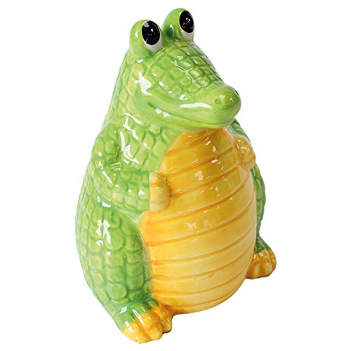 Crockery Critters Money Box from Deluxebase – Crocodile Piggy Bank. Cute Animal Shaped Coin Holder, Cash Jar and Money Box for Kids and Adults. Fun Money Saving Box, Novelty Gift & Home Decor.