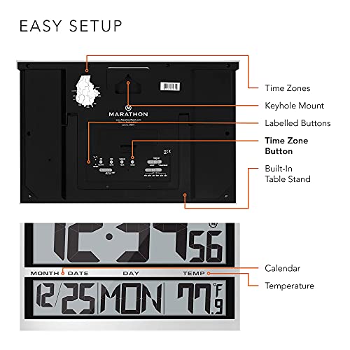 MARATHON Jumbo Atomic Wall Clock Pricepulse