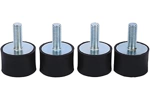 Klanata 4 PCS M8 Rubber Vibration Isolator Mounts, Shock Absorber Anti Vibration Silentblock Bobbins for Cushioning Machine Vibrations and Reducing Noise