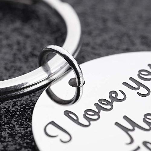 AXEN Key Chain Gift, I Love You Most The End I Win, Stainless Steel Keyring for Couple, Style 4