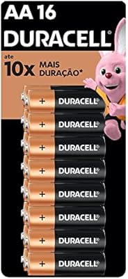 Pilha Alcalina AA Pequena DURACELL Com 16 Unidades