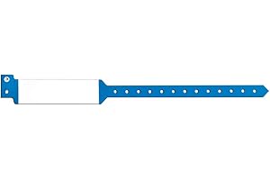 PDC Healthcare Sentry Superband 5040-13-PDM Polyester Adult Imprinter Style Wristband, Permanent Snap Closure, Blue (Box of 500)