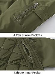 BGOWATU Men's Jacket Windproof Quilted Bomber