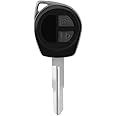 2 Button Keyless Entry Remote Key Fob, Smart Key Shell Case Blade Replacement for Suzuki Vitara Swift Ignis SX4 Liana Alto Black