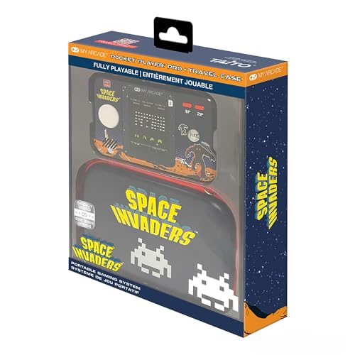 DGUNL-7150 Space Invaders Pocket Player Pro - Sistema de Juego portátil con Estuche de Transporte