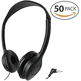 SmithOutlet 50 Pack Over the Head Low Cost Headphones in Bulk