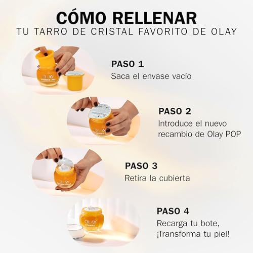 Creme hidratante facial de dia com vitamina C SPF 30 REFILL, com niacinamida. Cuidados de Pele Iluminadores: Ação Anti-Manchas Escuras, 50ml
