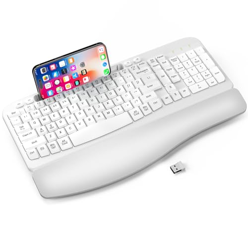 EAYBLLY Wireless Ergonomic Keyboard with Wrist Rest