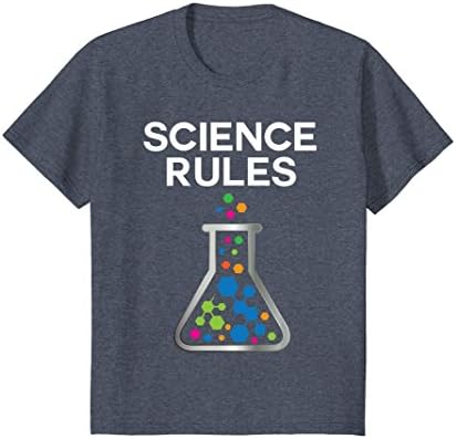 Kids SCIENCE RULES CHEMICAL T-Shirt 12 Heather Blue
