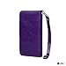 iPhone 5C Case, xhorizon TM FLK Premium Leather Folio Case [Wallet Function] [Magnetic Detachable] Fashion Wristlet Purse Soft Flip Multiple Card Slots Case Cover for iPhone 5C (Purple)