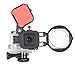 Fantaseal Professional 2-in-1 Dive Lens Combo Diving Lens Filter Underwater Lens Filter, Red Filter + 16X Macro Lens w/Anti-Slip Safety Lock Compatible with Hero 4/3+ (for Blue/Tropical Water)