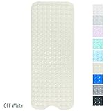 Yimobra Non-Slip Bath and Shower Mat Extra Long,Anti-Bacterial,Large, Classic 16 x 40 Inches OFF White