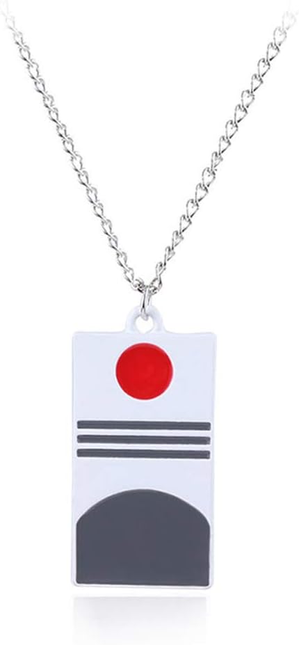 lunanana Anime Demon Slayer: Kimetsu no Yaiba Necklace, Japanese Animation Kamado Tanjirou Zinc Alloy Pendant Choker Jewelry
