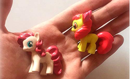Top Valu 12pcs (1 Dozen) Fast Ship Set My Little Pony Cake Toppers Cupcake Toys PVC Figurines Decoration Life Ornaments Gift Birthday Function Party