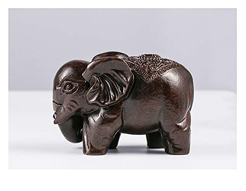 LivelyBuy Lucky Elephant Wooden Statue Home Decoration Evil Defends Talisman Chakra Healing