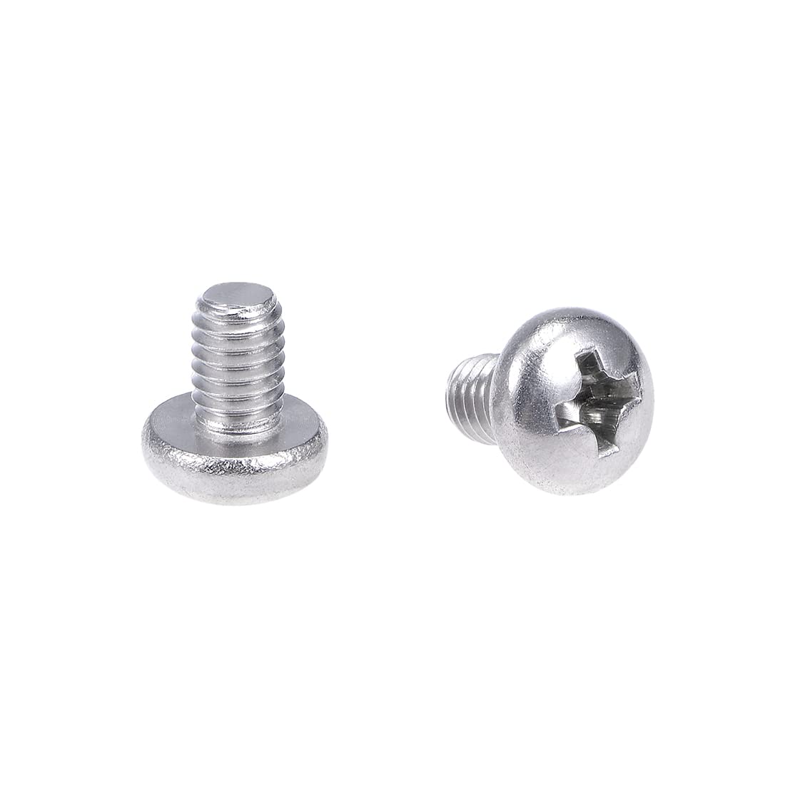 sourcing map M4x6mm Machine Screws Pan Phillips Cross Head Screw 304 Stainless Steel Fasteners Bolts 30Pcs — image 1