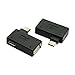 chenyang Micro USB OTG Power Adapter 2 in 1 Micro USB Male to USB 2.0 Female 90 Degree Left Angled Connector Adapter
