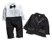 StylesILove Baby Boys Tuxedo Wedding Romper and Jacket 2-pc Formal Wear Suit