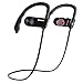 Hapyia Bluetooth Headphones with Carrying Case, Wireless Headset Sweatproof Sports Earbuds for Running Gym Exercise, 10H Talking Time and 8H Music Time (Black)