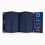 BigBlue 5V 28W Foldable Outdoor Solar Powered Charger With SunPower Solar Panels 3 USB Ports for iPhone iPad Samsung Galaxy LG Cellphones Devices (28W)