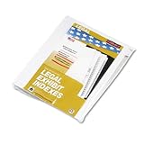 Kleer-Fax Letter Size Individual Number Index Dividers, Side Tab, 1/25th Cut, 25 Sheets per Pack, White, Number 1 (81111)