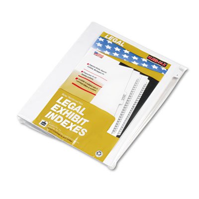 Kleer-Fax Letter Size Individual Number Index Dividers, Side Tab, 1/25th Cut, 25 Sheets per Pack, White, Number 1 (81111)