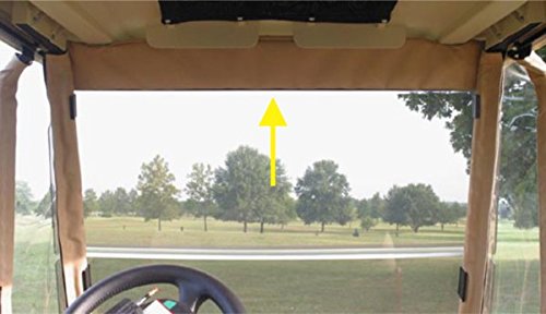Doorworks Windseal Kit - Wind-Proof Your Cart! Club Car Precedent Draft Stopper Windshield Seal for Golf Carts, Weather-Resistant Clear Draft Guard for Cold Weather Protection (Sunbrella Wheat)
