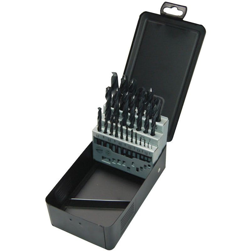 Milwaukee 4932 3524 69 HSS-R DIN 338 Metal Drill Bit Set - Black (25-Piece)