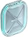 Pill Case - Water-Resistant Portable Travel Medicine Organizer Box for Purse or Pocket. Daily Medication Carry Case with Removable Compartment (Translucent)