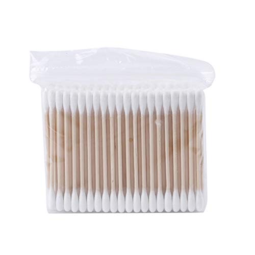 500PCS/SET Natural Cotton Swabs Double Head Wood Sticks Nose Ears Cleaning Cosmetics Health Care Cotton Buds