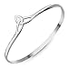 Chuvora 925 Sterling Silver Bracelet with Celtic Trinity Knot Jewelry - Unisex Triquetra Bangle